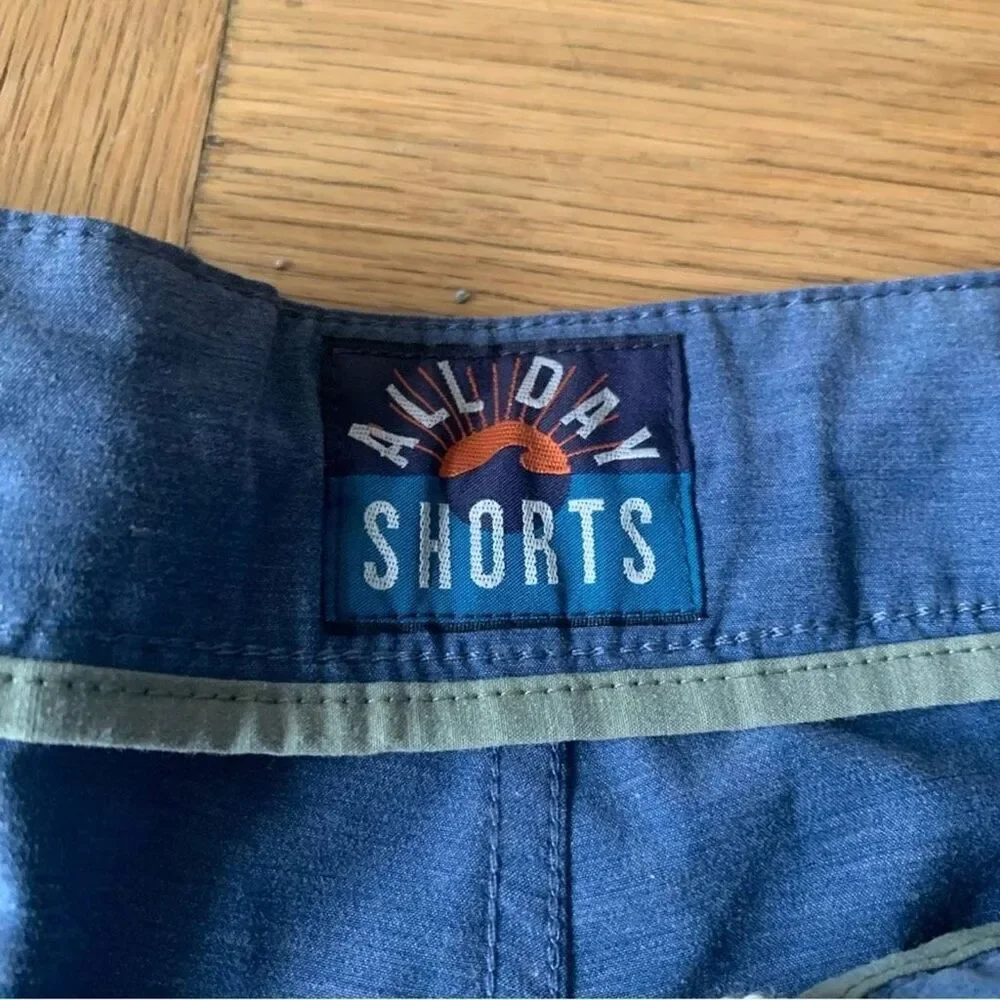 Faherty Mens All Day Shorts 38 Blue Drawstring 7